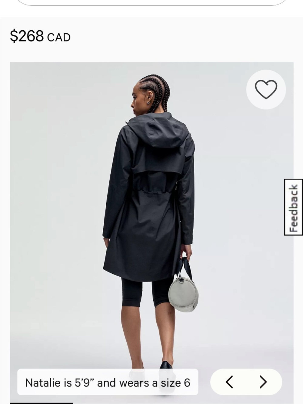 Rain Rebel lululemon athletica Black Hooded Coat